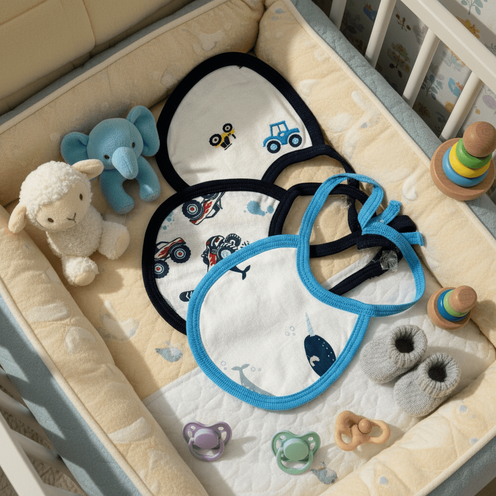 Baby Bib Cotton Feeding Pack of 3 - Comfort Cubz