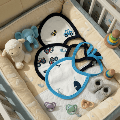 Baby Bib Cotton Feeding Pack of 3 - Comfort Cubz