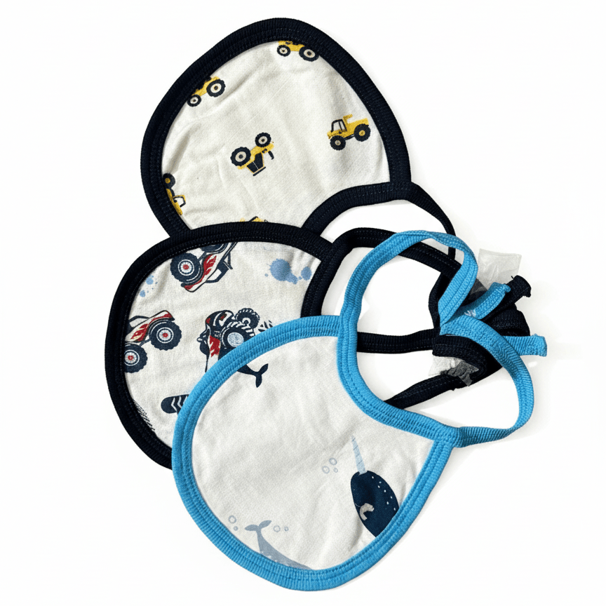 Baby Bib Cotton Feeding Pack of 3 - Comfort Cubz