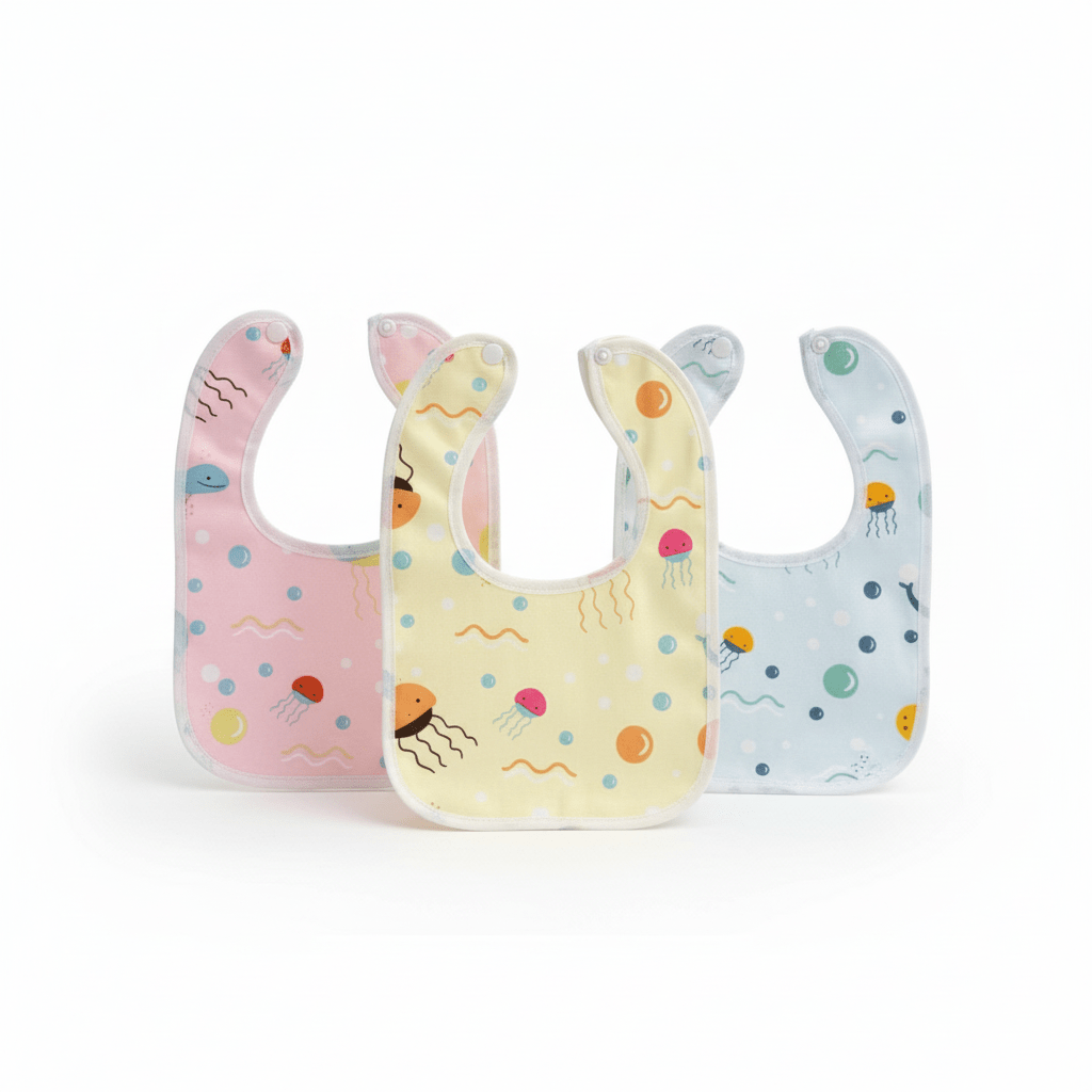 Baby Bib Cotton Feeding Premium Pack of 2 - Comfort Cubz