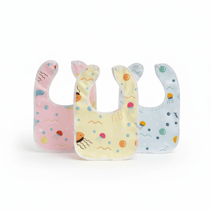 Baby Bib Cotton Feeding Premium Pack of 2 - Comfort Cubz