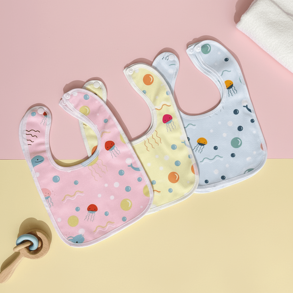 Baby Bib Cotton Feeding Premium Pack of 2 - Comfort Cubz