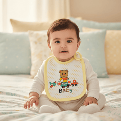 Baby Bib Cotton Feeding Teething Pack of 2 - Comfort Cubz