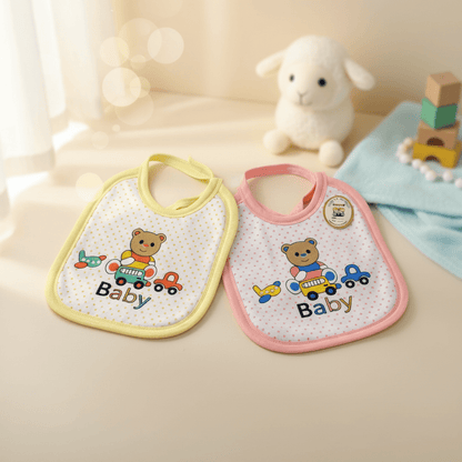 Baby Bib Cotton Feeding Teething Pack of 2 - Comfort Cubz