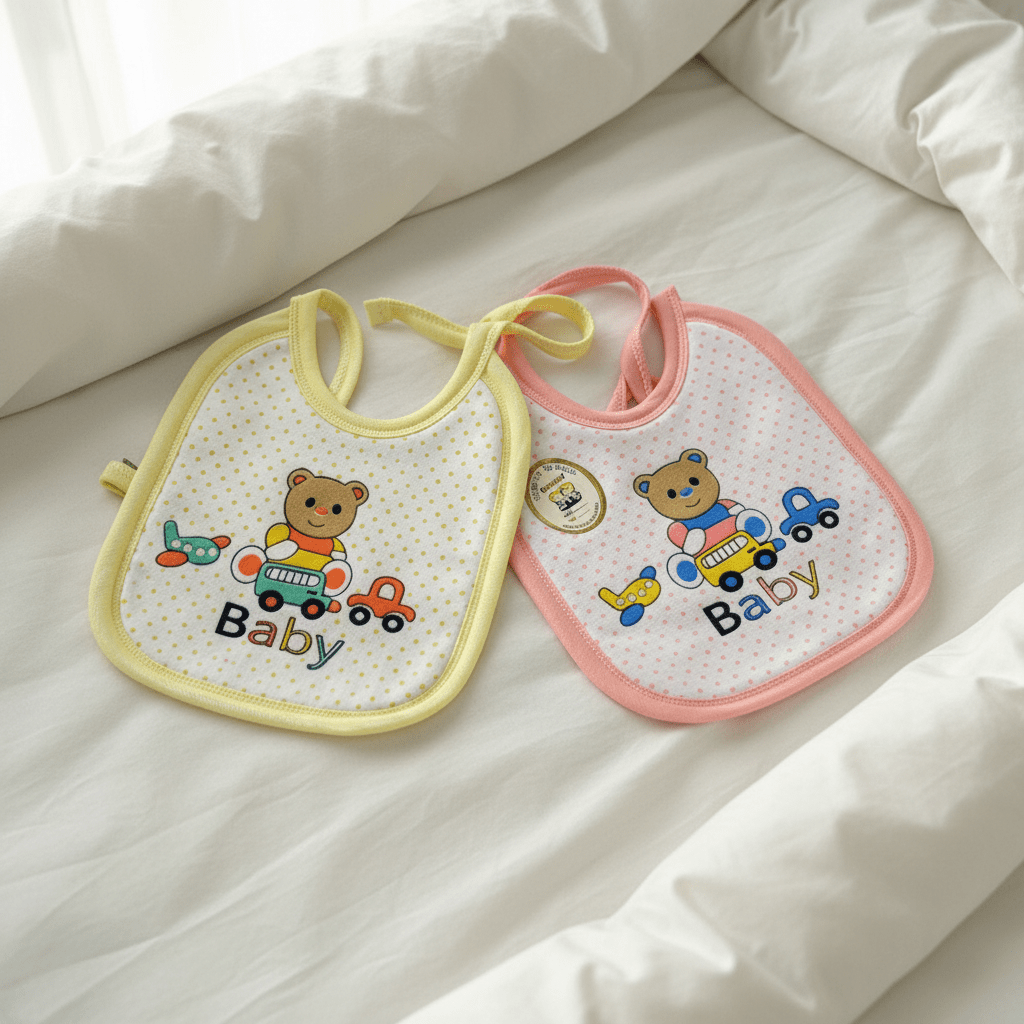 Baby Bib Cotton Feeding Teething Pack of 2 - Comfort Cubz