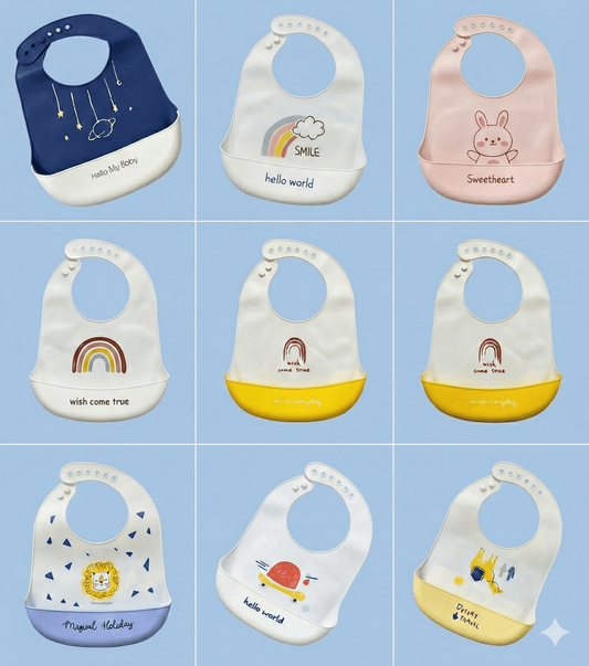 Baby Bib Silicone Waterproof Food Catcher - Comfort Cubz