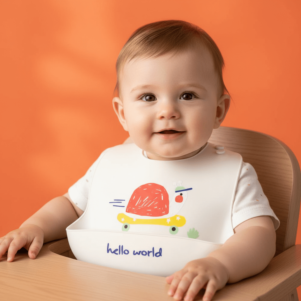 Baby Bib Silicone Waterproof Food Catcher - Comfort Cubz