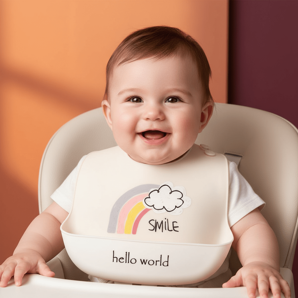 Baby Bib Silicone Waterproof Food Catcher - Comfort Cubz