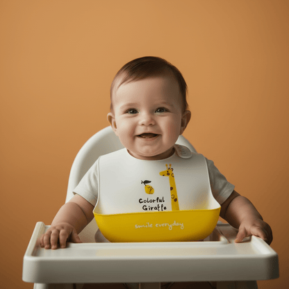 Baby Bib Silicone Waterproof Food Catcher - Comfort Cubz