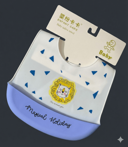 Baby Bib Silicone Waterproof Food Catcher - Comfort Cubz