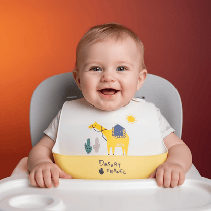 Baby Bib Silicone Waterproof Food Catcher - Comfort Cubz