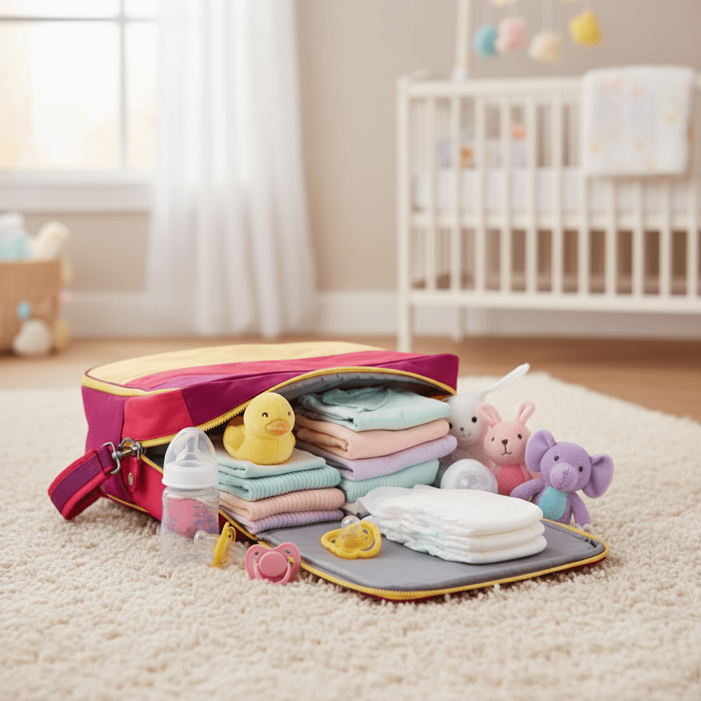 Baby Diaper Bag Multi - Pocket Colorful 2 Colors - Comfort Cubz