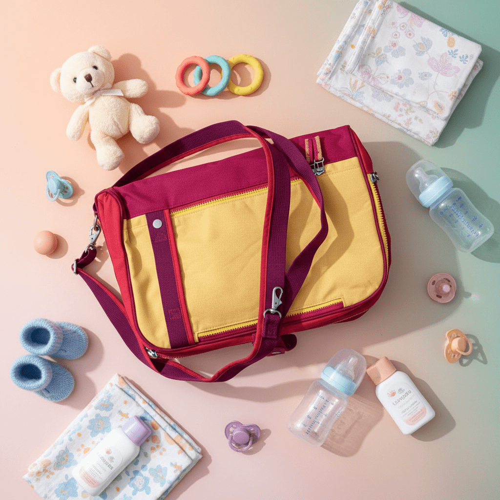 Baby Diaper Bag Multi - Pocket Colorful 2 Colors - Comfort Cubz