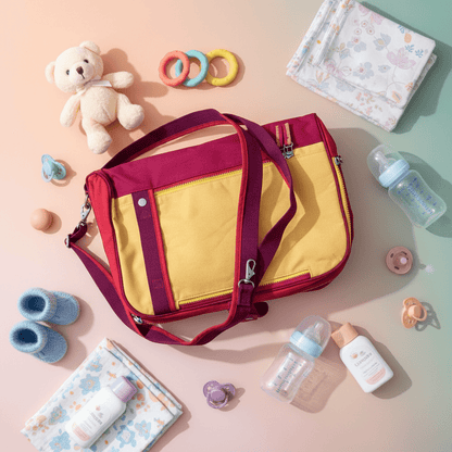 Baby Diaper Bag Multi - Pocket Colorful 2 Colors - Comfort Cubz