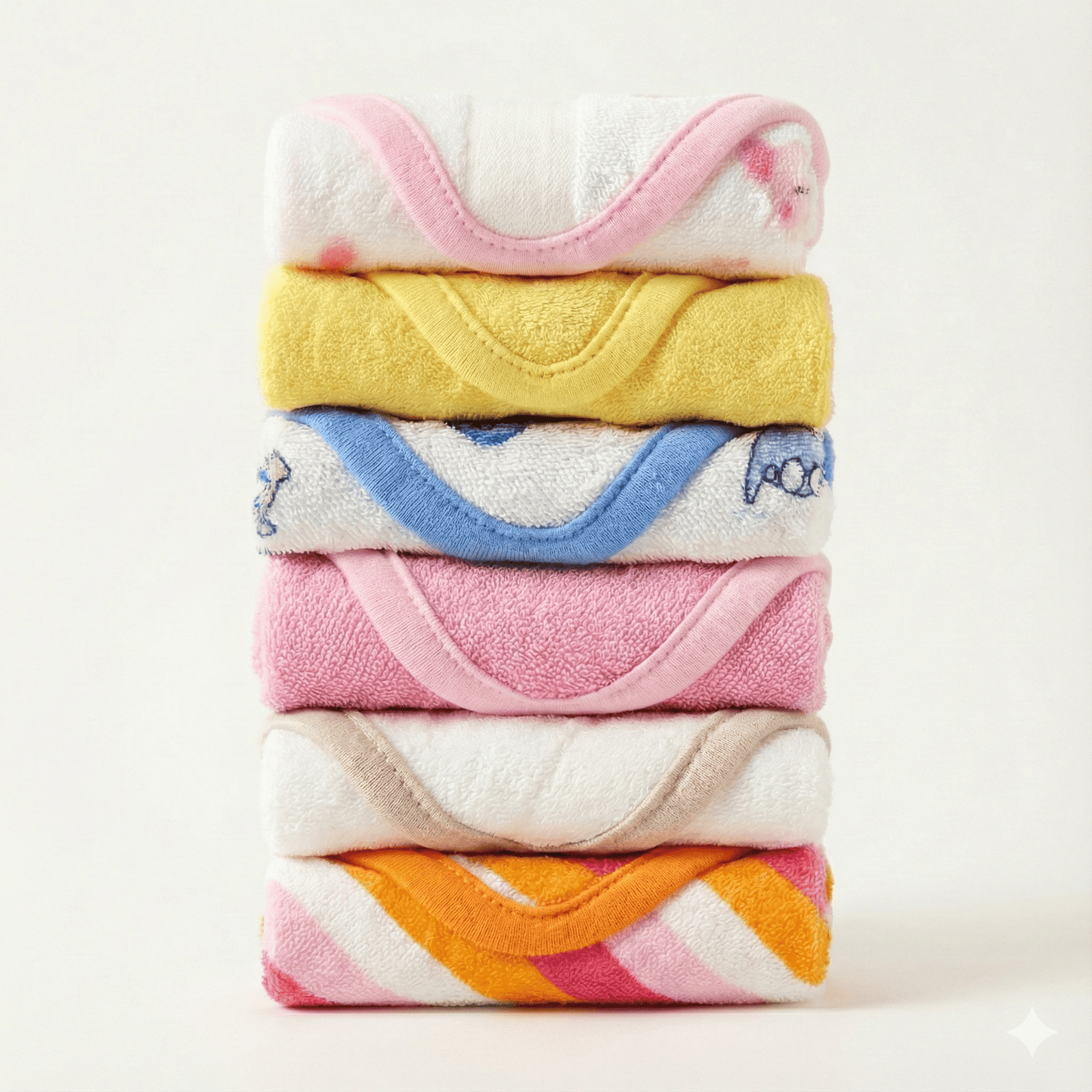 Baby Face Towels Cotton Washcloths Pack of 6 - Comfort Cubz