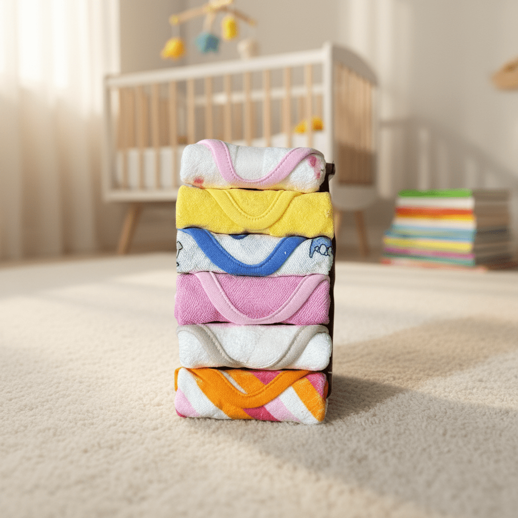 Baby Face Towels Cotton Washcloths Pack of 6 - Comfort Cubz