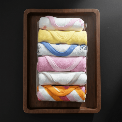 Baby Face Towels Cotton Washcloths Pack of 6 - Comfort Cubz