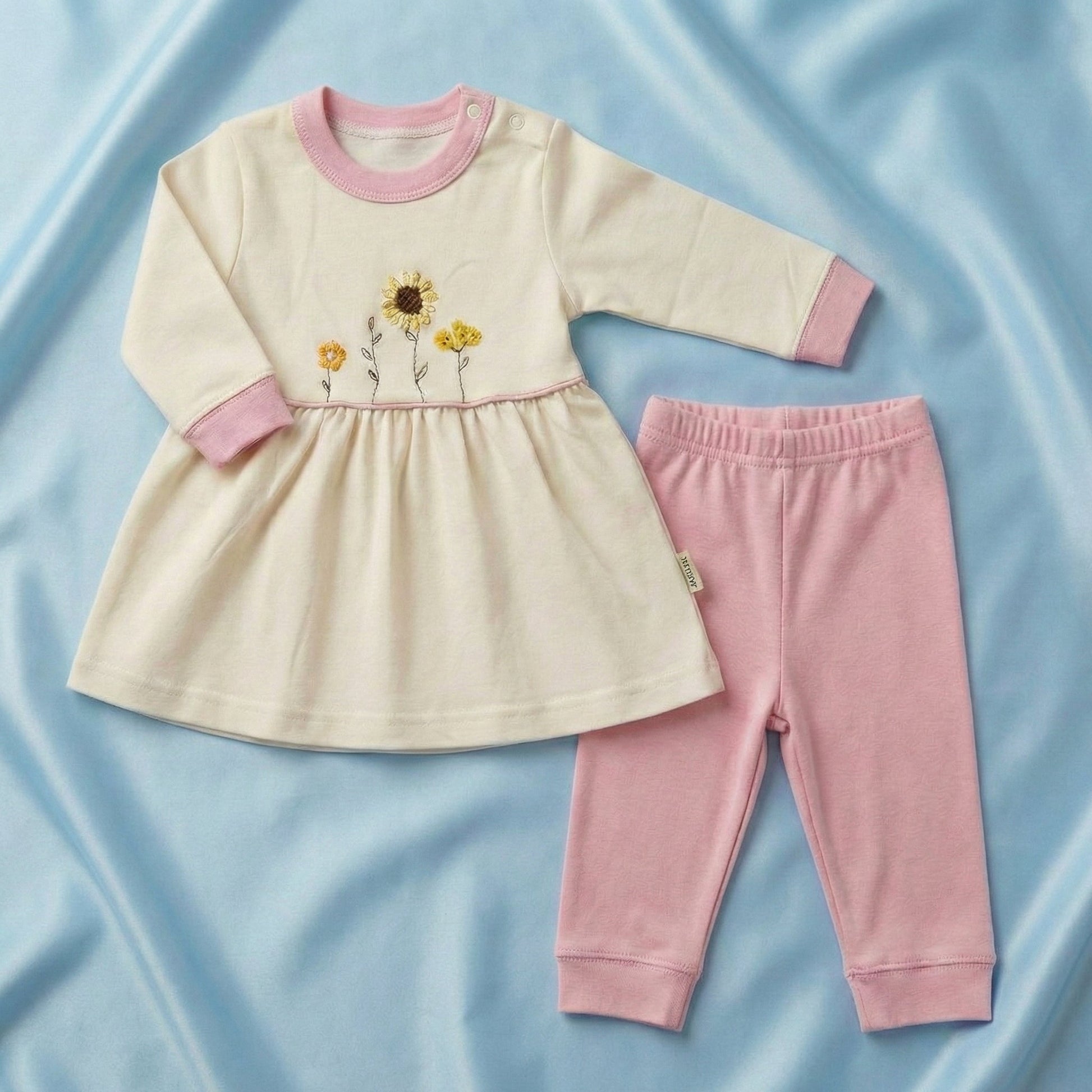 Baby Girl Frock - Sunflower Design | 6 - 18 Months - Comfort Cubz