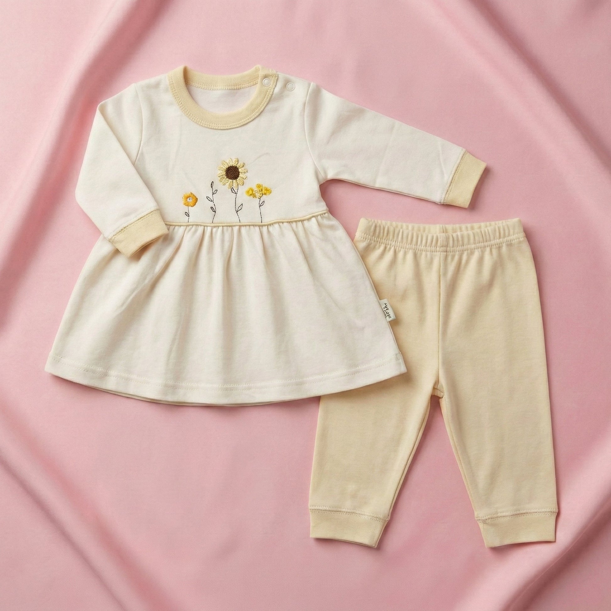 Baby Girl Frock - Sunflower Design | 6 - 18 Months - Comfort Cubz