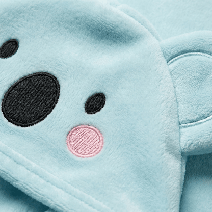 Baby Hooded Shawl Soft Bunny Design Light Blue - Comfort Cubz