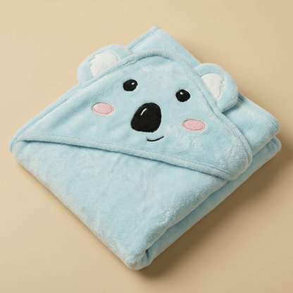 Baby Hooded Shawl Soft Bunny Design Light Blue - Comfort Cubz