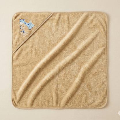 Baby Hooded Shawl Soft Giraffe Design Brown - Comfort Cubz