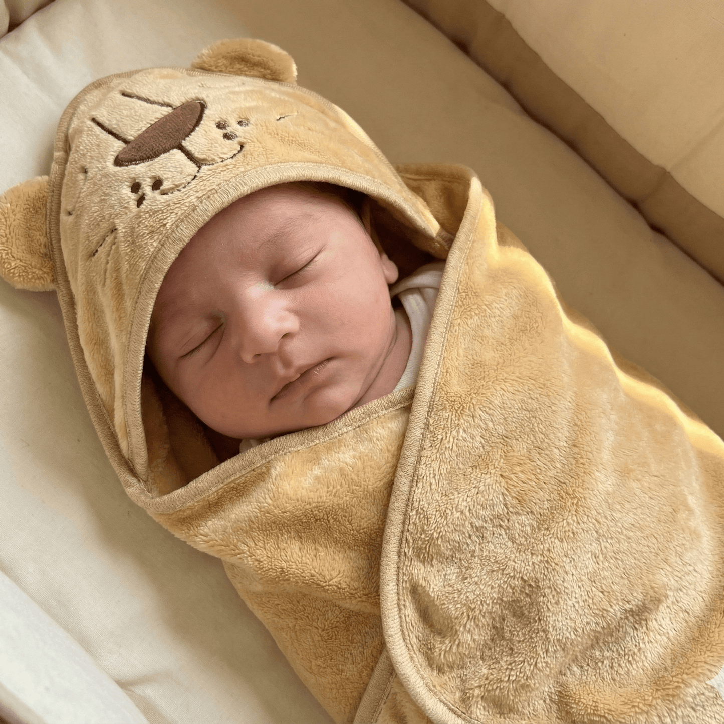 Baby Hooded Shawl Soft Tiger Design - Comfort Cubz