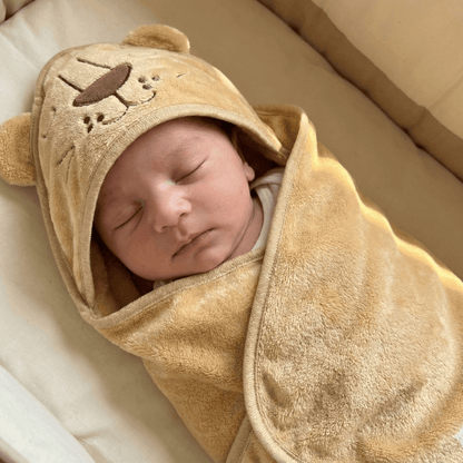 Baby Hooded Shawl Soft Tiger Design - Comfort Cubz