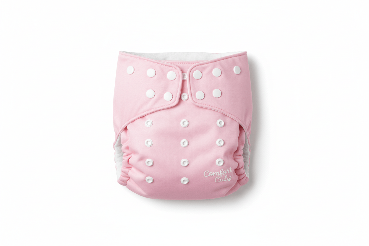 Baby Nappy Adjustable Reusable 0 - 24 Months - Comfort Cubz