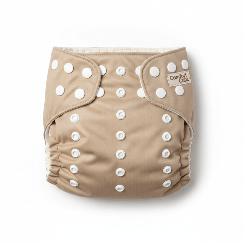 Baby Nappy Adjustable Reusable 0 - 24 Months - Comfort Cubz