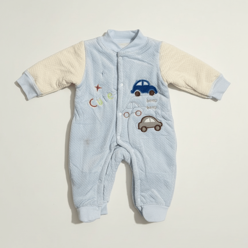 Baby Romper Cotton Car Design 0 - 9 Months - Comfort Cubz