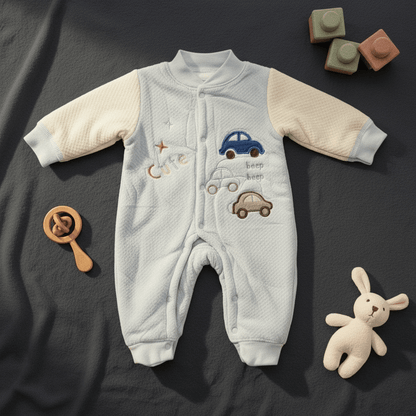 Baby Romper Cotton Car Design 0 - 9 Months - Comfort Cubz