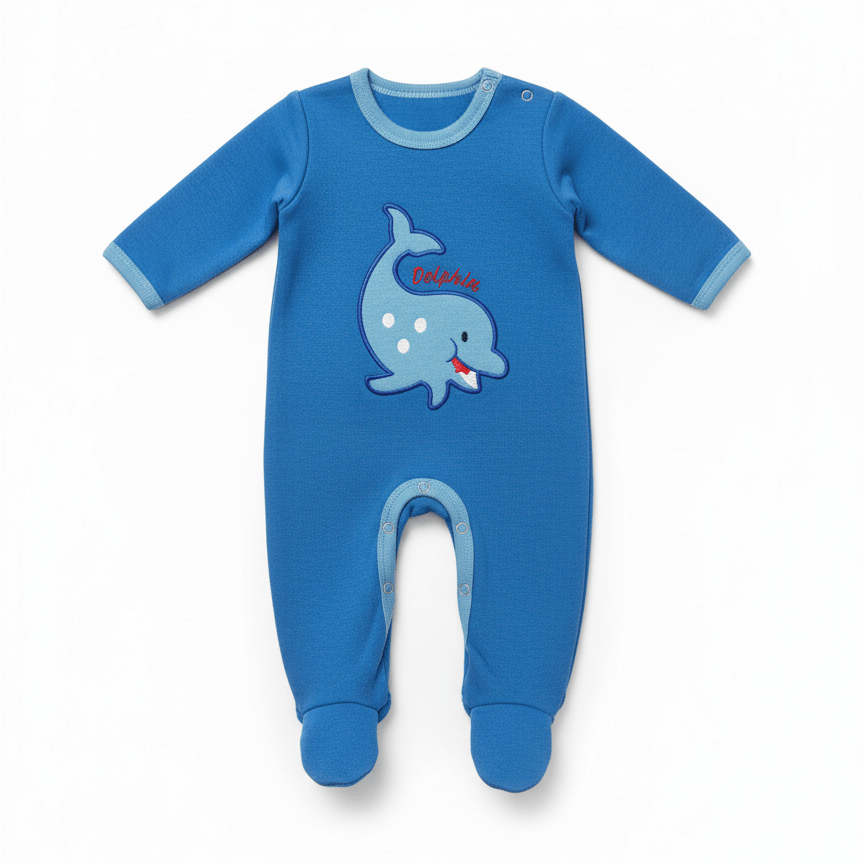 Baby Romper Cotton Dolphin and Ant Design 0 - 18 Months - Comfort Cubz