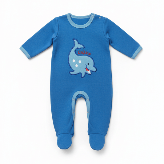 Baby Romper Cotton Dolphin and Ant Design 0 - 18 Months - Comfort Cubz