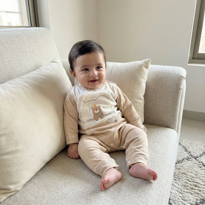 Baby Romper Cute Bear Design Cotton Stuff - 0 - 6 Months - Comfort Cubz