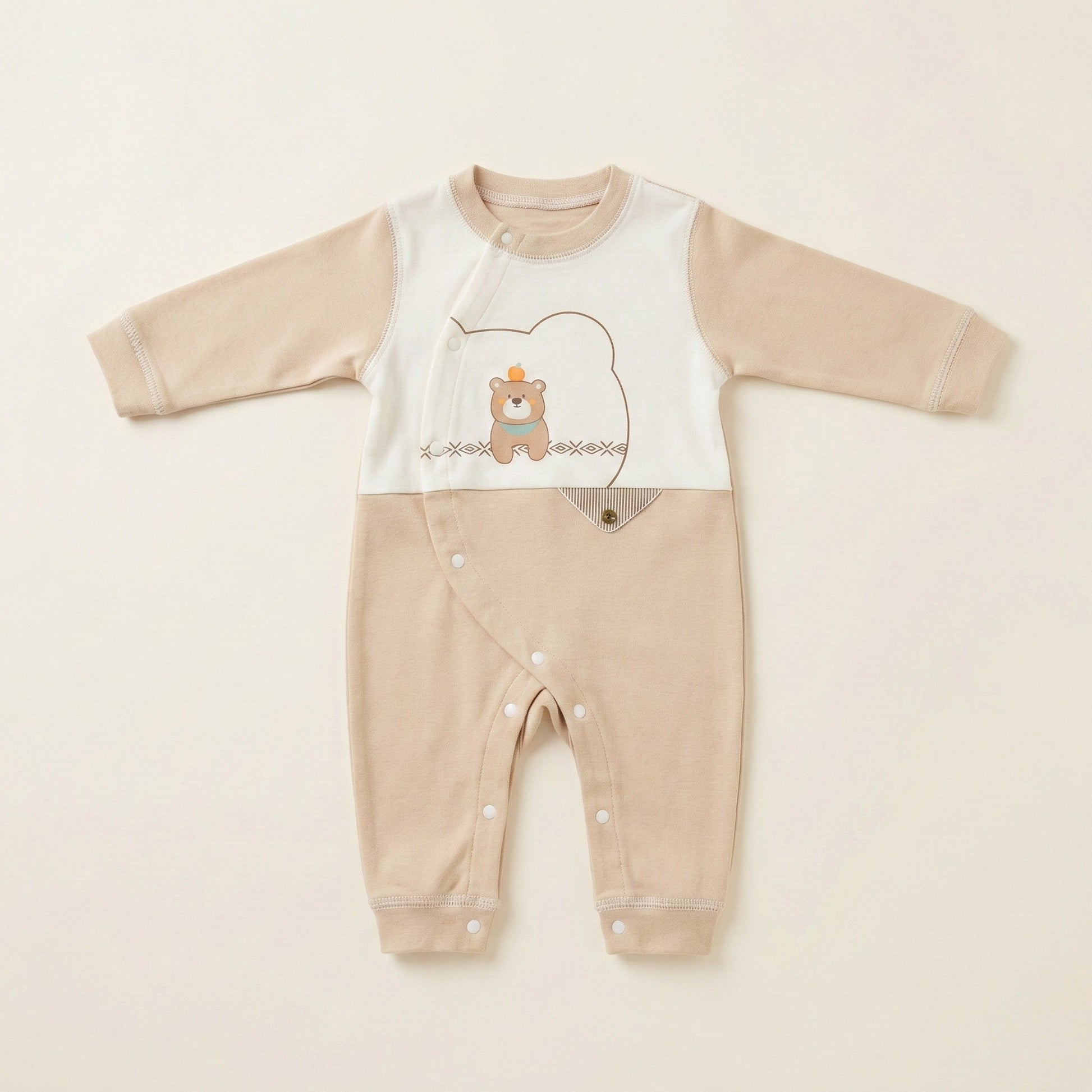 Baby Romper Cute Bear Design Cotton Stuff - 0 - 6 Months - Comfort Cubz
