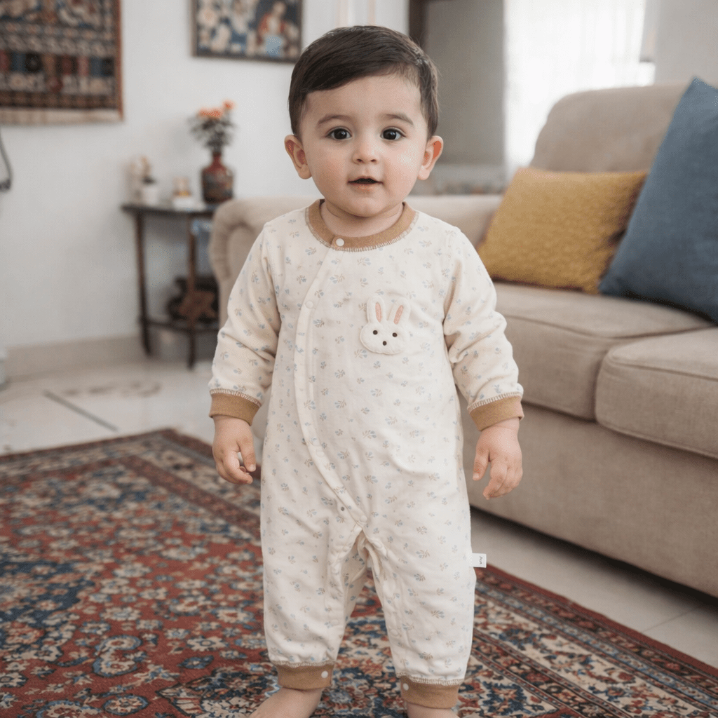 Baby Romper - Cute Bunny Design | 0 - 6 Months - Comfort Cubz