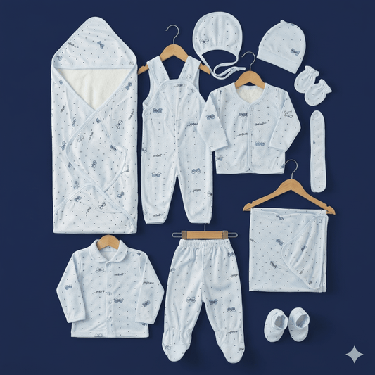 Baby Suit 11 - Piece Dotted Design Complete Set - Comfort Cubz