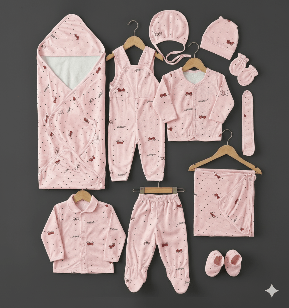 Baby Suit 11 - Piece Dotted Design Complete Set - Comfort Cubz