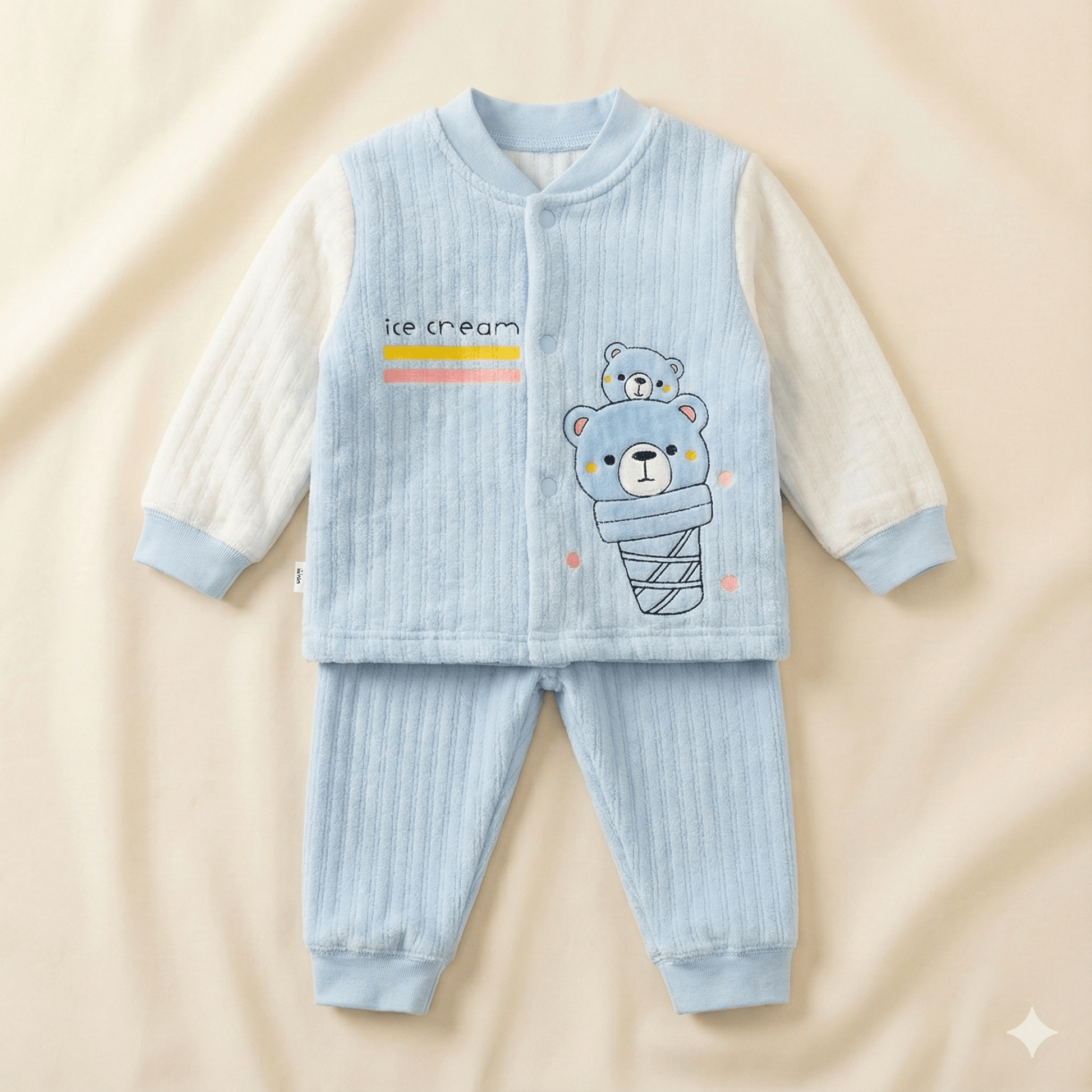 Baby Suit 2 - Piece Ice Cream Design 0 - 9 Months - Comfort Cubz