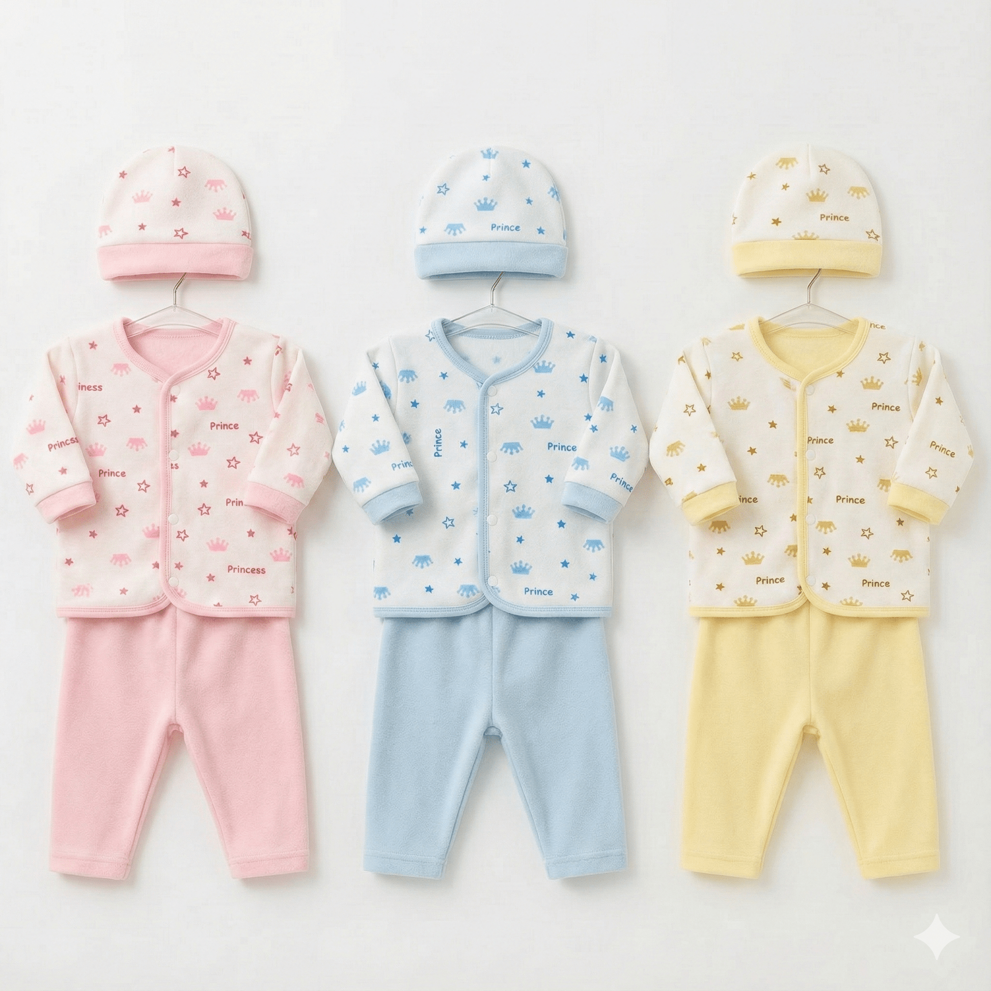 Baby Suit 3 - Piece Printed Bundle 9 Pieces - Comfort Cubz