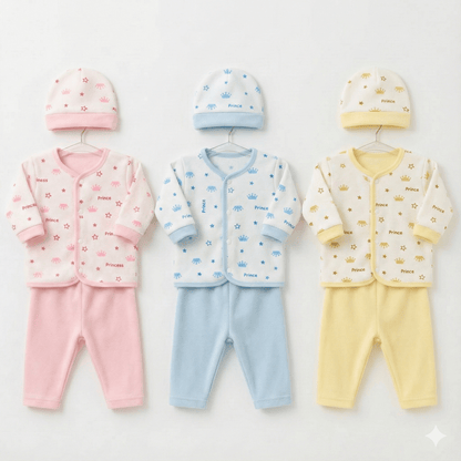 Baby Suit 3 - Piece Printed Bundle 9 Pieces - Comfort Cubz