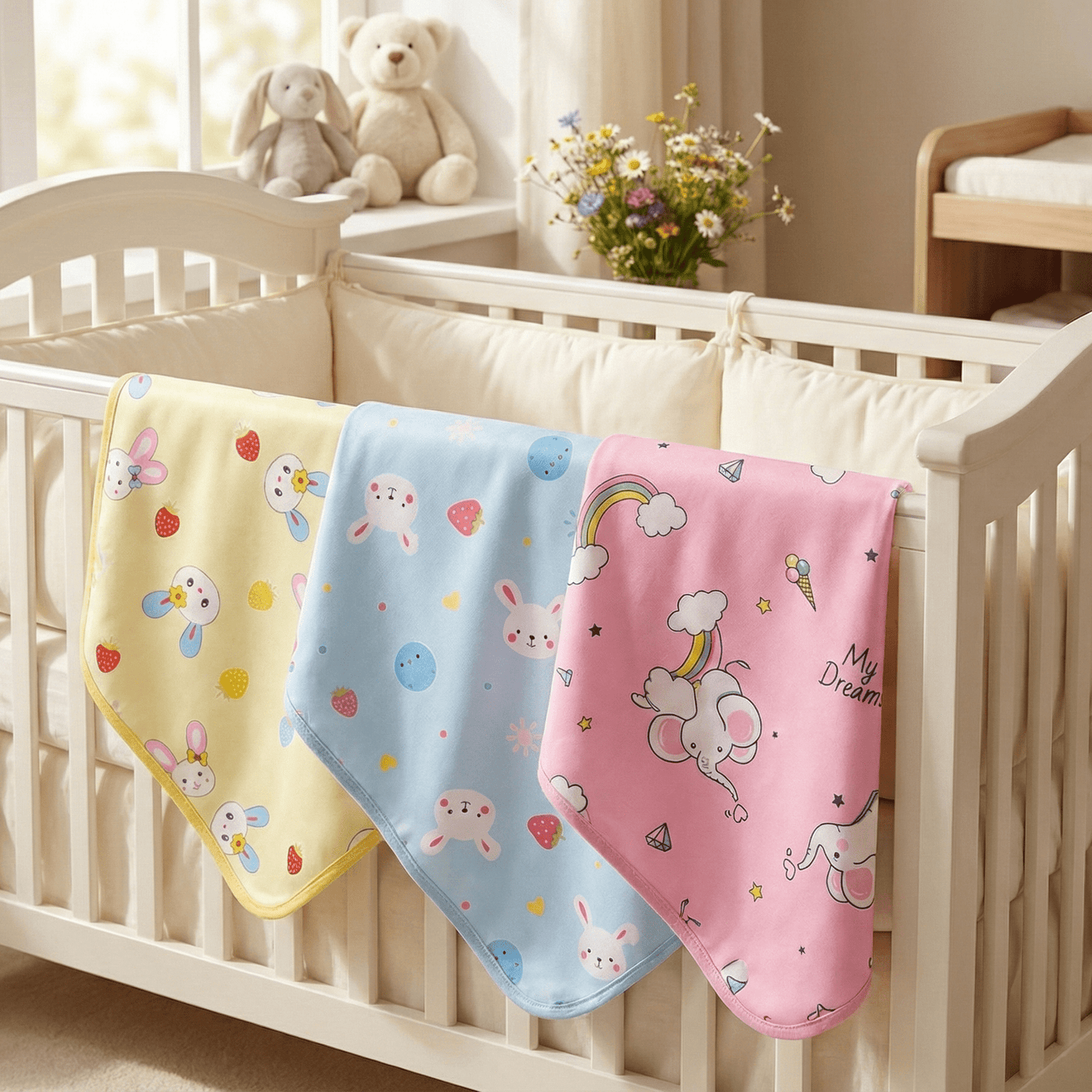 Baby Swaddle Muslin Wrapping Sheet 3 Colors - Comfort Cubz