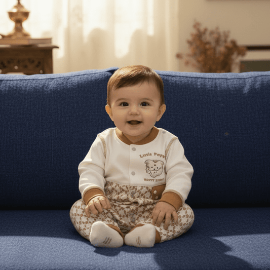 Delicate Floral Embroidered Baby Romper - Soft Cotton Bodysuit 0 - 6M - Comfort Cubz