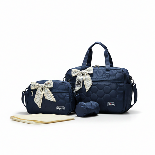 Baby Diaper Bag Set with Changing Mat - Large Capacity Premium Mummy Bag Complete