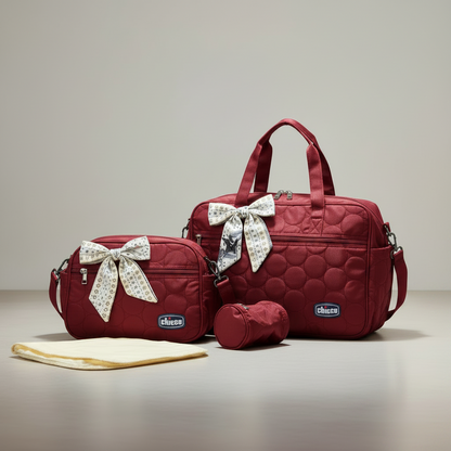 Baby Diaper Bag Set with Changing Mat - Large Capacity Premium Mummy Bag Complete