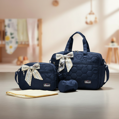 Baby mummy bag with changing mat for outings