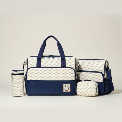 Premium baby diaper bag with changing mat bottle pouch and wet bag
