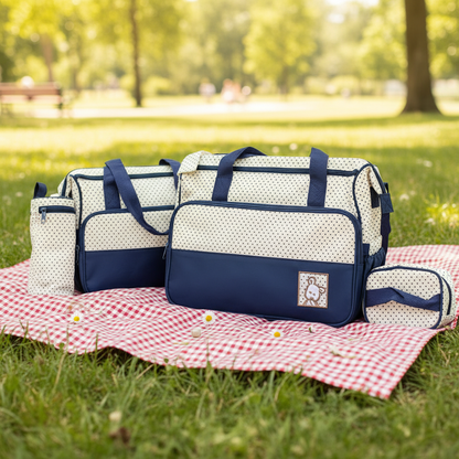 Baby diaper bag 4-piece set for outings and daily care