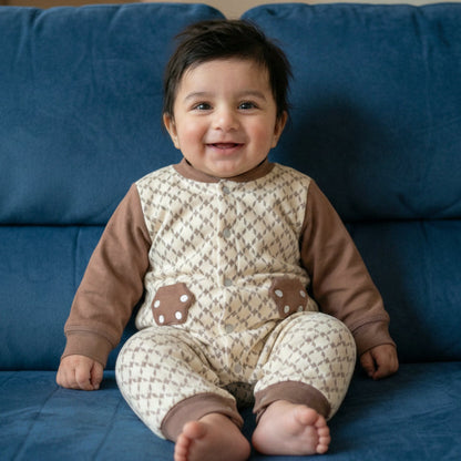 Floral Embroidered Baby Romper - Premium Cotton Bodysuit - 0 - 6 Months - Comfort Cubz